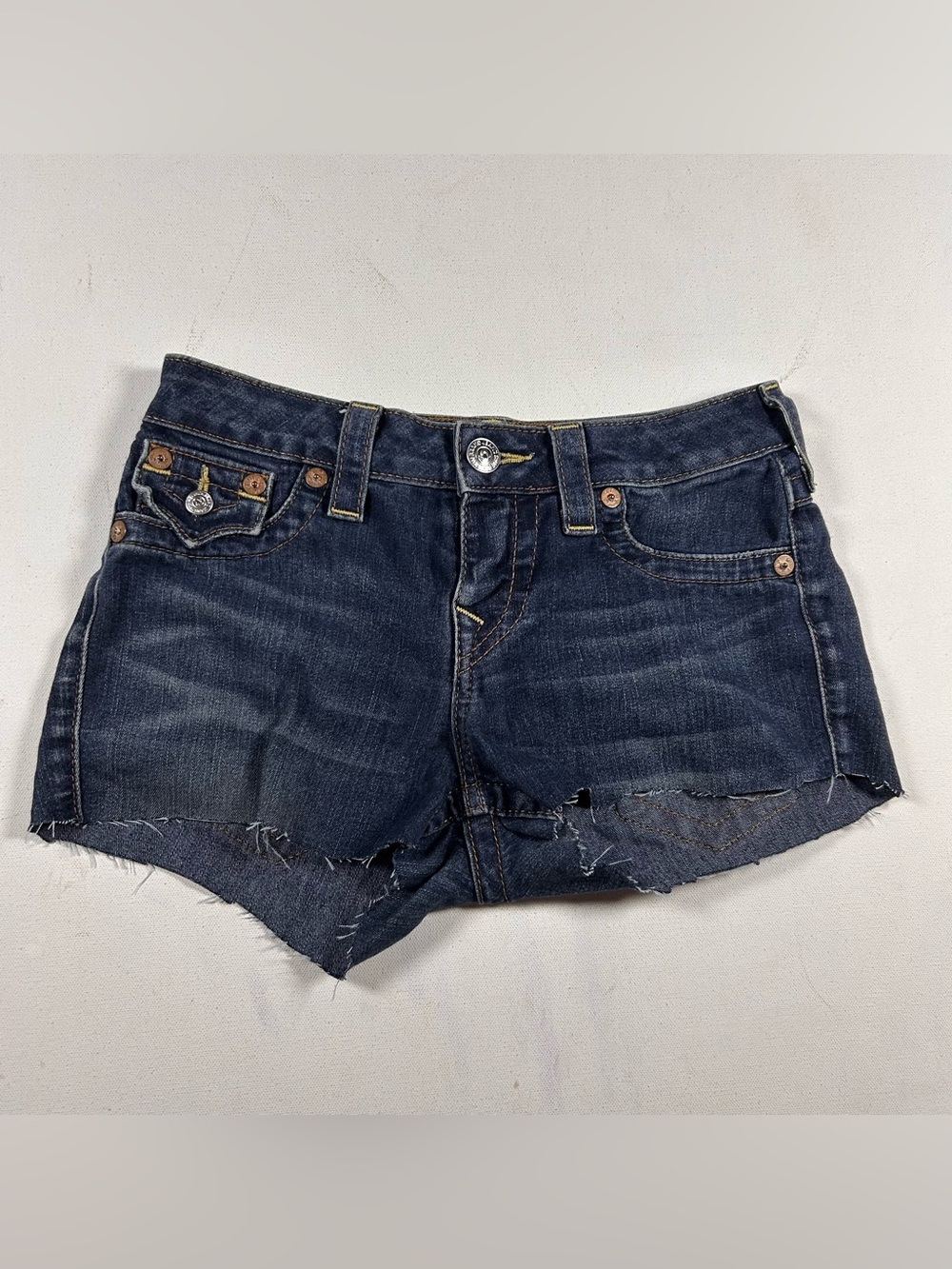 Vintage y2k True Religion Shorts Micro Fits 28 Stretch Legging Cut Offs